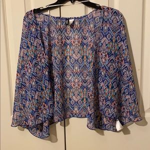 Short sleeve light weight kimono